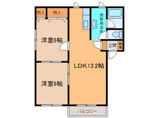 ﾌﾟﾘｵｰﾙ桜町の物件間取画像